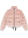 Moncler Ayse Polartec Velvet Fleece Bomber Jacket In Pink