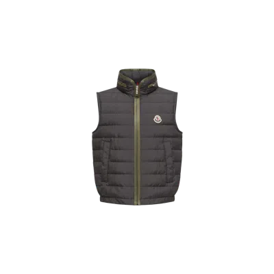 Moncler Kids' Doudoune Sans Manches À Capuche Ayten, Garçons, Noir, Taille: 6a In Black