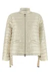 Moncler Azalee Short Polyamide Down Jacket Adjustable In Neutral