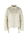 Moncler Azalee Short Polyamide Down Jacket Adjustable In Neutral