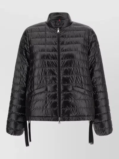 Moncler Azalee Short Down Jacket High Collar In Black