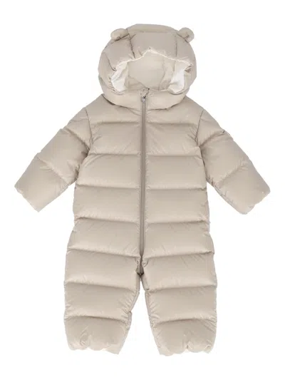 Moncler Baby Alanie Padded Snowsuit In Beige