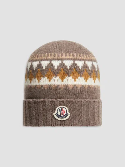 Moncler Baby Boy's & Little Boy's Beanie Hat In Wool & Cashmere In Brown