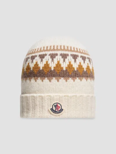 Moncler Baby Boy's & Little Boy's Beanie Hat In Wool & Cashmere In White