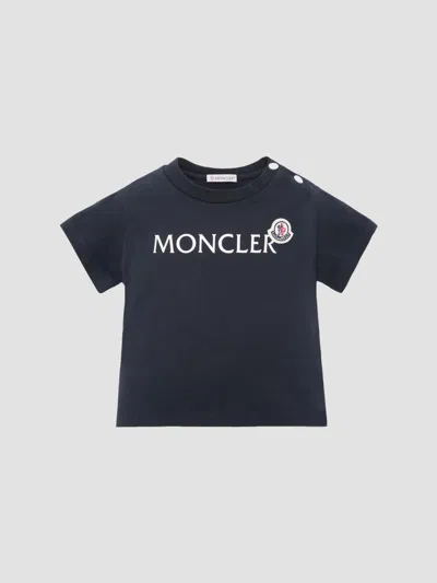 Moncler Baby Boy's & Little Boy's Crew Neck In Cotton Jersey In Blue