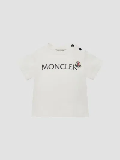 Moncler Baby Boy's & Little Boy's Crew Neck In Cotton Jersey In White