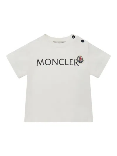 Moncler Baby Boy's & Little Boy's Crew Neck T-shirt In Cotton Jersey In White