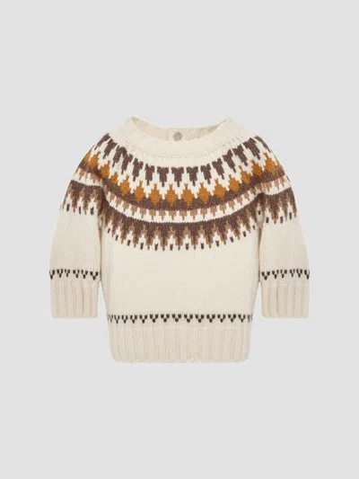 Moncler Baby Boy's & Little Boy's Crewneck Sweater In Wool & Cashmere In Brown