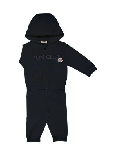 Moncler Baby Boy's & Little Boy's Logo Hoodie & Joggers Sweatsuit In Blue Navy