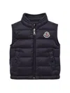 Moncler New Amaury Nylon Packable Down Vest In Blue