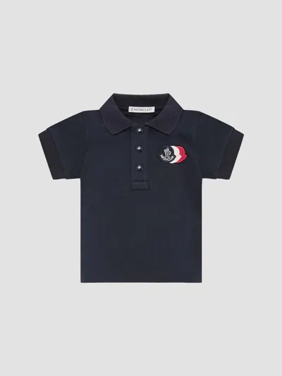 Moncler Baby Boy's & Little Boy's Polo Shirt In Cotton Blend In Black