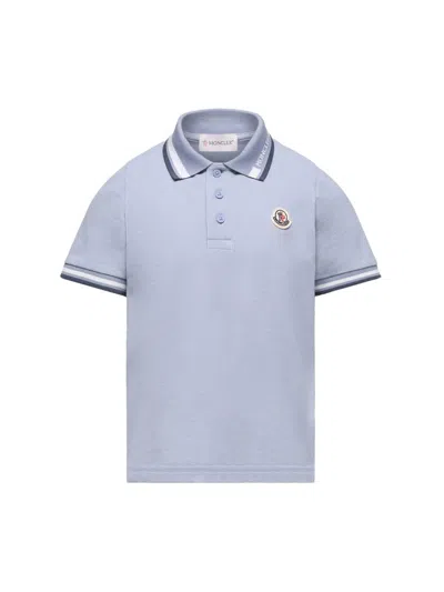 Moncler Kids' Baby Boy's & Little's Boy's Polo Shirt In Cotton Piquet In Blue