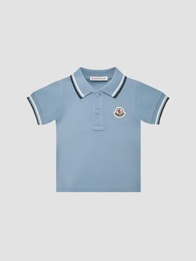 Moncler Baby Boy's & Little Boy's Polo Shirt In Cotton Piquet In Blue