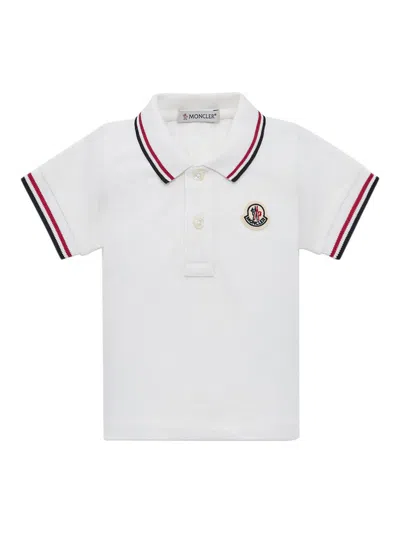 Moncler Baby Boy's & Little Boy's Polo Shirt In Cotton Piquet In White