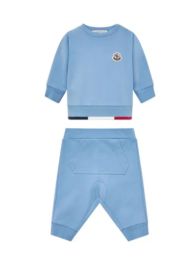 Moncler Baby Boy's & Little Boy's Sweatsuit Set In Cotton In Blue