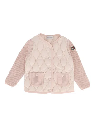 Moncler Baby Kids' Cardigan In Pink