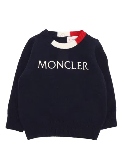 Moncler Baby Kids' Crew Neck In Blue