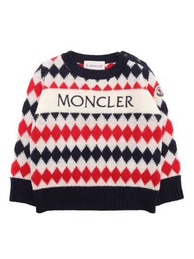 Moncler Baby Kids' Crew Neck In Blue