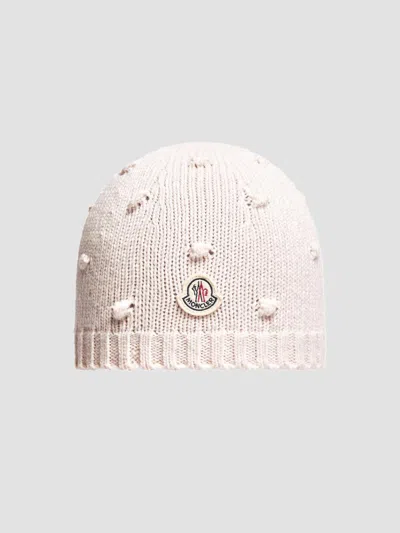 Moncler Baby Girl's And Little Girl's Beanie Hat In Wool Cashmere In Light Pink