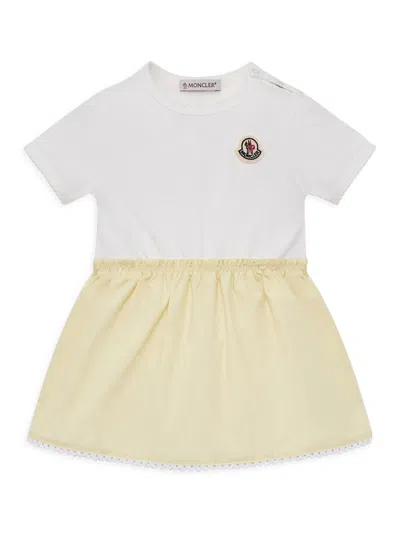 Moncler Baby Girl's & Little Girl's Dress In Cotton Blend In Yellow
