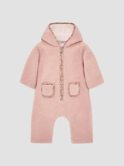 Moncler Baby Girl's & Little Girl's Romper In Teddy In Brown