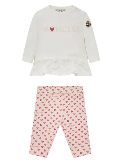 Moncler Baby Girl's & Little Girl's Set In Cotton In White
