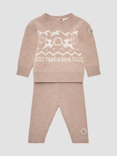 Moncler Baby Girl's & Little Girl's Set In Wool & Cashmere In Pink