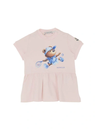 Moncler Kids' Baby Girl's & Little Girl's Tennis Bear T-shirt Dress In Pink