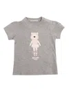Moncler Baby Grey T-shirt With Logo In Gray
