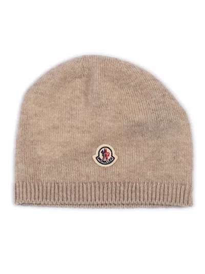 Moncler Baby Kids'  Khaki Hat In Brown