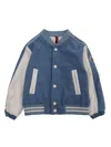 Moncler Baby Light Blue Kobby Bomber In Light Blue