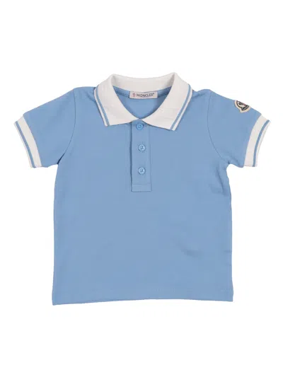 Moncler Baby Kids'  Light Blue Ss Polo