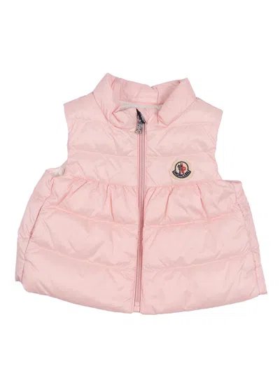 Moncler Baby Kids'  Light Pink Hiva Vest
