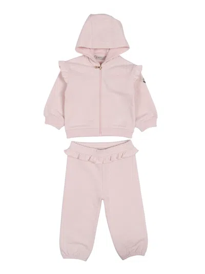 Moncler Baby Kids'  Light Pink Knitwear Clothing Ensemble