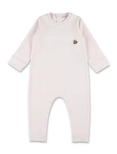 Moncler Baby Long-sleeve Romper In Pink
