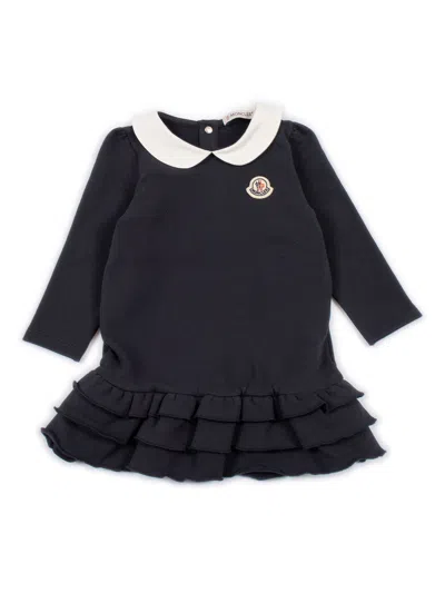 Moncler Baby Navy Dress In Black