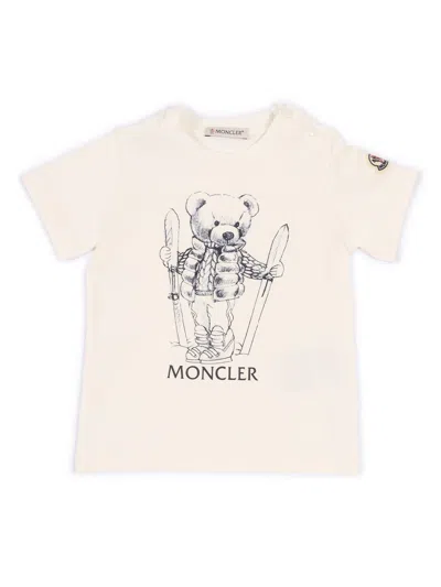 Moncler Baby Kids'  Natural Ss  T-shirt In Neutral