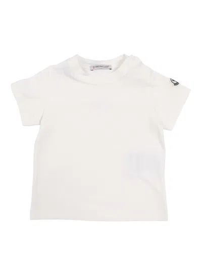 Moncler Baby Kids'  Natural Ss T-shirt In White