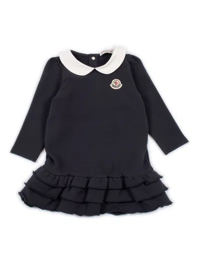 Moncler Baby Kids'  Navy Dress In Black