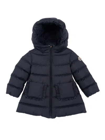 Moncler Baby Kids'  Navy Mola Long Parka In Blue