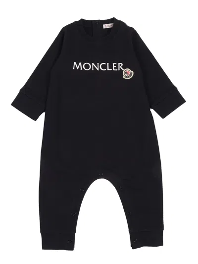 Moncler Baby Navy Romper + Box In Black