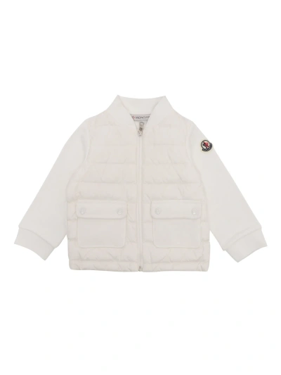 Moncler Baby Padded Sweatshirt In Beige