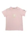 Moncler Baby Pink T-shirt With Logo In Pink
