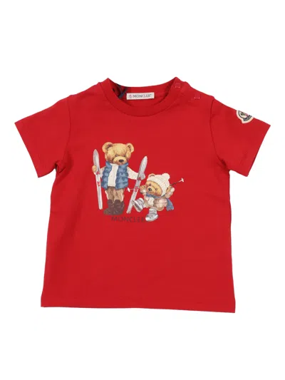 Moncler Baby Kids'  Red Ss  T-shirt