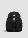 Moncler Trick Buckle Strapped Backpack In Black