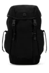 Moncler Canvas Tech Backpack With Front And Side Pockets In Black