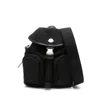 Moncler Black Leather-trimmed Backpack With Multiple Zip Pockets In Black