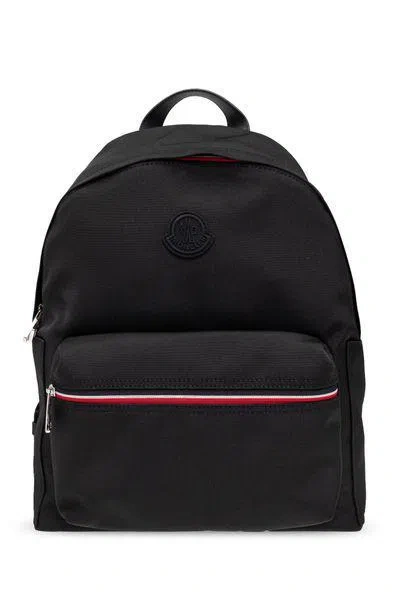 Moncler New Pierrick Water Repellent Nylon Backpack In Black