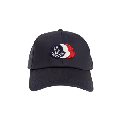 Pre-owned Moncler Badge Detail Cap 'obsidian Blue' | Men's Size Onesize