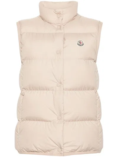 Moncler Badia Down Gilet In Neutrals